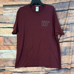 GILDAN T-Shirt Men's Maroon XL Heavy Cotton Graphic Pepsi Logo WTAMU Buffs